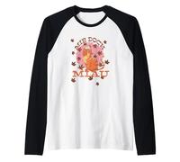 MIR Doch MIAU Non Mi Miao Cat Gatti Maglia con Maniche Raglan