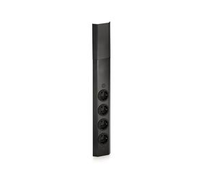 Mira Angolare Piccolo 1, Ecksteckdosenelement, Nero Opaco