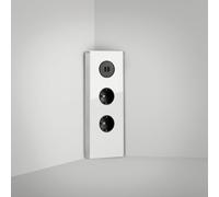 Mira Angolare Vetro USB, Ecksteckdosenelement, Acciaio Inox/Vetro Bianco