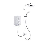 Mira Showers 1.1941.003 Elite SE - Doccia elettrica a doppia pompa, 9,8 kW, colore: Bianco/Cromato