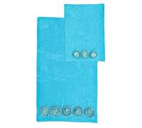 Mirabello Carrara Bollero Coppia Spugna, 100% Cotone, Oriente Turchese