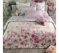 Mirabello Carrara Completo lenzuola copriletto matrimoniale Mirabello Irises in percalle di cotone, lenzuola, set lenzuola Mirabello (Rosa)