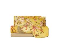 Mirabello Carrara Completo lenzuola copriletto matrimoniale Mirabello Sauvage in percalle di cotone, lenzuola, set lenzuola Mirabello (Oro)