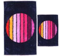 Mirabello Carrara Coppia asciugamani di spugna Rodi, set asciugamani, asciugamani di spugna velour (fucsia)