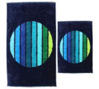 Mirabello Carrara Coppia asciugamani di spugna Rodi, set asciugamani, asciugamani di spugna velour (turchese)