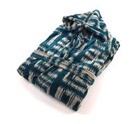 Mirabello Carrara GAZI accappatoio con cappuccio in spugna di cotone 410gr (IT, Testo, S, M, Regular, Regular, Petrolio)