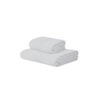 Mirabello Carrara PDA Set Asciugamani, Spugna 100% Cotone 500 g/m², 60x100 cm + OSPITE 40x60 cm (BIANCO)