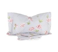 Mirabello Completo Lenzuola Azaleee Matrimoniale Lenzuolo Copriletto Percalle Rosa Grigio