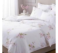 Mirabello Completo Lenzuola Matrimoniale Art. Chorisia in Percalle di Cotone 100% - Effetto Copriletto con Balza Reversibile - Set 4 Pezzi Made in Italy