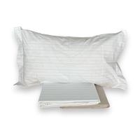 Mirabello Completo Lenzuola Matrimoniali Serie Bristol - 100% Percalle di Cotone - 250x290 cm + Lenzuolo con Angoli 175x205 cm + 2 Federe (Sabbia)