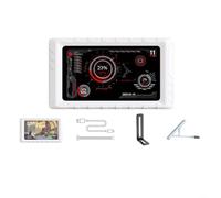 Mirabox D5 - Schermo secondario USB da 5 pollici, con orologio in tempo reale e monitor della temperatura GPU CPU, telaio in lega, display ausiliario desktop (bianco)