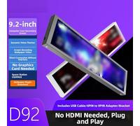 Mirabox D92 9.2 pollici schermo secondario, Mirabox D92 Monitor Computer Computing Case DIY per CPU Temp & Enhance Gaming(bianco)