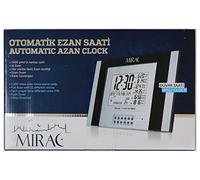 Mirac islamico digitale automatico musulmani adhan Athan allarme orologio da parete o tavolo con Qibla Direzione # 0026