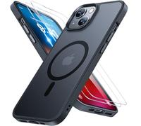 Miracase Custodia magnetica per iPhone 15 Plus per Magsafe [con 2 vetri protettivi] Protezione militare antiurto antigraffio anti-impronte Custodia sottile in velluto per iPhone 15 Plus
