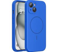 Miracase Custodia per iPhone 14 con MagSafe, fodera interna in microfibra morbida e antigraffio, in silicone liquido, antiurto, blu mediterraneo