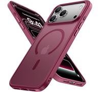 Miracase Custodia per iPhone 17 Pro Max per Magsafe [protezione militare e forza magnetica] antiurto, antigraffio, con sensazione vellutata, estremamente durevole, per iPhone 17 Pro Max 6,9", rosso