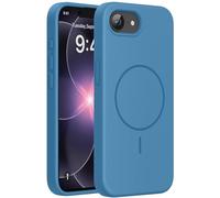 Miracase Custodia per iPhone 17e/iPhone 16e con MagSafe, [morbida fodera interna in microfibra antigraffio], custodia in silicone liquido con protezione anticaduta per 17e/16e, blu Capri