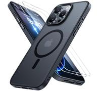 Miracase Magnetica per iPhone 16 Pro Custodia per Magsafe[con 2 pellicole protettive] Protezione militare, antiurto, antigraffio, anti-impronte, vellutata, per iPhone 16 Pro da 6,3 pollici, nero