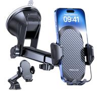 Miracase Supporto per cellulare auto [2025] Supporto per cellulare per auto girevole a 360°, per cruscotto, parabrezza, per iPhone Galaxy