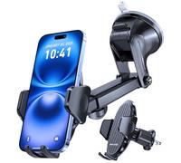 Miracase Supporto per telefono da auto, per cruscotto auto, parabrezza e bocchetta dell'aria, 4 in 1, supporto girevole a 360° per iPhone, Samsung, tutti gli smartphone da 4 a 7 pollici