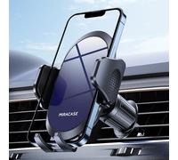 Miracase Supporto per telefono da auto, stabile, doppio gancio in acciaio, rotazione a 360°, supporto per telefono cellulare con pulsante di rilascio per iPhone, Galaxy, tutti gli smartphone da 4 a 7