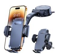 Miracase Supporto universale per telefono da auto, con ventosa e gancio di ventilazione, girevole a 360°, per iPhone Pro Max, Samsung Galaxy, Google