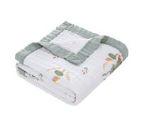 Miracle Baby Coperta di Mussola Neonato,110 x 110 CM Copertina in Cotone 6 Strati per Bambino Unisex Mussola Asciugamano Coperta per Culla Passeggino (110 x 110 cm, Grigio - Coniglio)