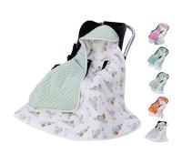 Miracle Baby Coperta Trapuntata Invernale Avvolgente Copertina per Passeggino Coperta per Ovetto Neonato in Cotone Minky Coperta Bebè per Seggiolino Auto Universale 90x90cm, Leone Marino