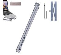 Miracle/Civilized 8-in-1 USB-C Laptop Stand, Miraclew/Civilized Laptop Stand, with 4k HDMI, 2 USB 3.0, Pd 100w, Universal for Home Offices, Corporate Desks (5 in 1)