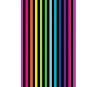 Miracle Home. Asciugamano cotone arcobaleno-nero orizzontale 100% cotone egiziano, 90 X 165, multicolore, 11711