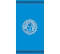 Miracle Home. Asciugamano in microfibra Atena blu, 100% poliestere, 75 x 145 cm. 15552