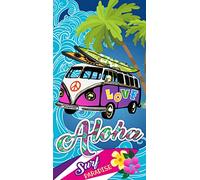 Miracle Home Asciugamano, Polyester, Aloha, 95 X 175. Microfibra