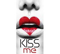 Miracle Home Asciugamano, Polyester, Kiss Me, 95 X 175. Microfibra