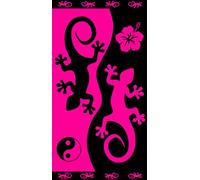 Miracle Home. Asciugamano Salamandra-Yin e Yang 100% cotone egiziano, 90 X 165, rosa, 12039