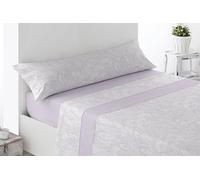 Miracle Home. Completo lenzuola Arges. Set di 4 pezzi, lenzuolo con angoli regolabili, sopra e 2 federe. Anti-peeling. 50% cotone/50% microfibra spazzolata. Malva180 x 200 Letto da 180