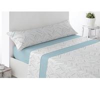 Miracle Home. Completo lenzuola Olite. Set da 3 pezzi, lenzuolo con angoli regolabili, piano di lavoro e federa. Anti-peeling. 50% cotone/50% microfibra spazzolata. blu. 105 x 200. Letto 105