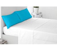 Miracle Home. Federa 100% microfibra spazzolata, rivestimento superiore, anti-peeling. 70X50. Include 2 unità. Letto 135. Turchese