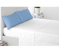 Miracle Home. Federa 100% microfibra spazzolata, rivestimento superiore, anti-peeling. 70X50. Include 2 unità. Letto 135. Cielo blu