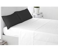 Miracle Home. Federe, 2 unità, 50% Cotone, 50% Poliestere, 85 x 45. Letto 150, Nero