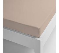 Miracle Home. Lenzuolo con angoli 100% microfibra garzata, regolabile, elastico e antipeeling. 150X200. Letto 150. Beige