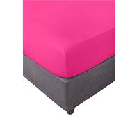 Miracle Home. Lenzuolo con angoli 100% microfibra garzata, regolabile, elastico e antipeeling. 180X200. Letto 180. Fucsia