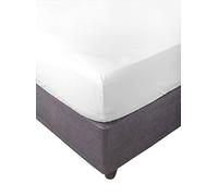 Miracle Home. Lenzuolo con Angoli Elasticizzati, Morbido e Confortevole, 50% Cotone 50% Poliestere, Bianco. 180 x 200 x 30