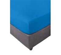 Miracle Home. Lenzuolo con Angoli Elasticizzati, Morbido e Confortevole, 50% Cotone 50% Poliestere, Blu Intenso. 180 x 200 x 30