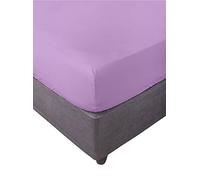 Miracle Home. Lenzuolo con Angoli Elasticizzati, Morbido e Confortevole, 50% Cotone 50% Poliestere, Malva. 135 x 200 x 30