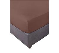 Miracle Home. Lenzuolo con Angoli Elasticizzati, Morbido e Confortevole, 50% Cotone 50% Poliestere, Marrone. 90 x 200 x 30