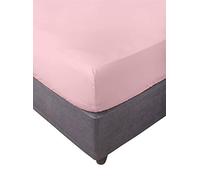 Miracle Home. Lenzuolo con Angoli Elasticizzati, Morbido e Confortevole, 50% Cotone 50% Poliestere, Rosa. 180 x 200 x 30