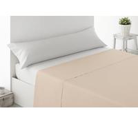 Miracle Home. Lenzuolo sopra morbido e confortevole, 100% microfibra spazzolata, senza rughe e anti-peeling. 210 x 270. Letto da 135. Beige