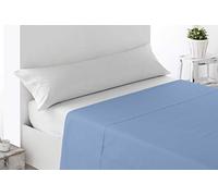 Miracle Home. Lenzuolo sopra morbido e confortevole, 100% microfibra spazzolata, senza rughe e anti-peeling. 210 x 270. Letto da 135. Celeste
