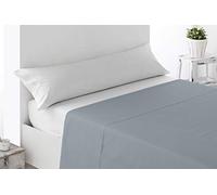 Miracle Home. Lenzuolo sopra morbido e confortevole, 100% microfibra spazzolata, senza rughe e anti-peeling. 175 x 270. Letto da 105. Grigio