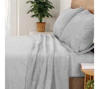 Miracle Home. Set di lenzuola in coralina tinta unita, 240 g/m², in microfibra extra morbida e calda, invernale, 180 x 200 cm, 2 federe